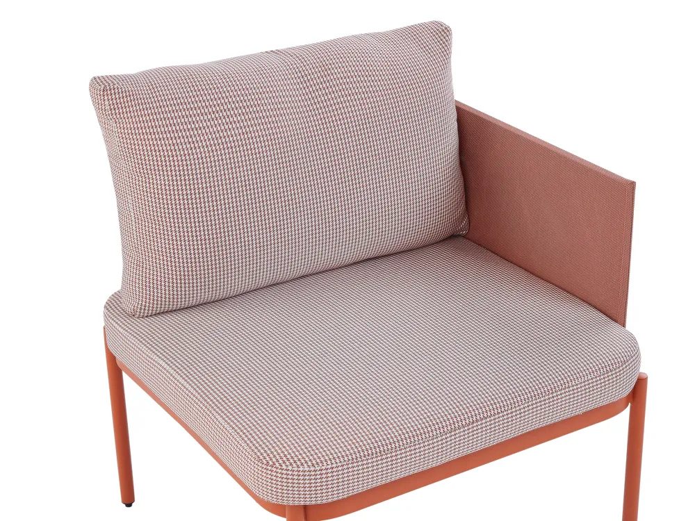 Garden Lounge Set with Table 2 Seater TERRACINA Metal Orange_826679