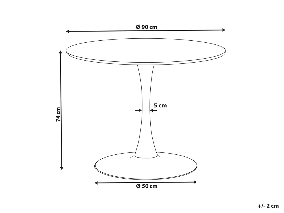 Dining Table BOCA Black Marble 90 cm 90 cm_919476