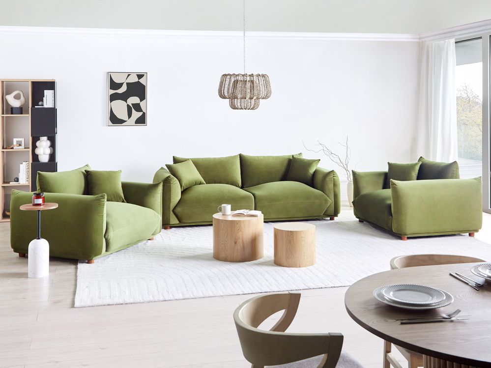 Set da salotto 5 posti LUVOS Velluto Verde