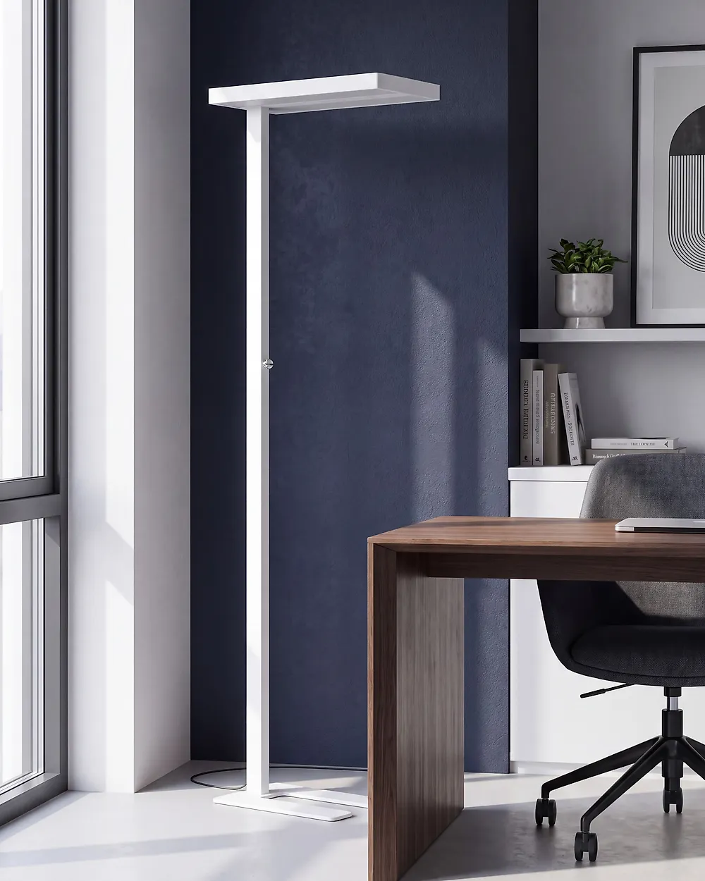 LED Floor Lamp TAURUS with Dimmer Metal White_1187553