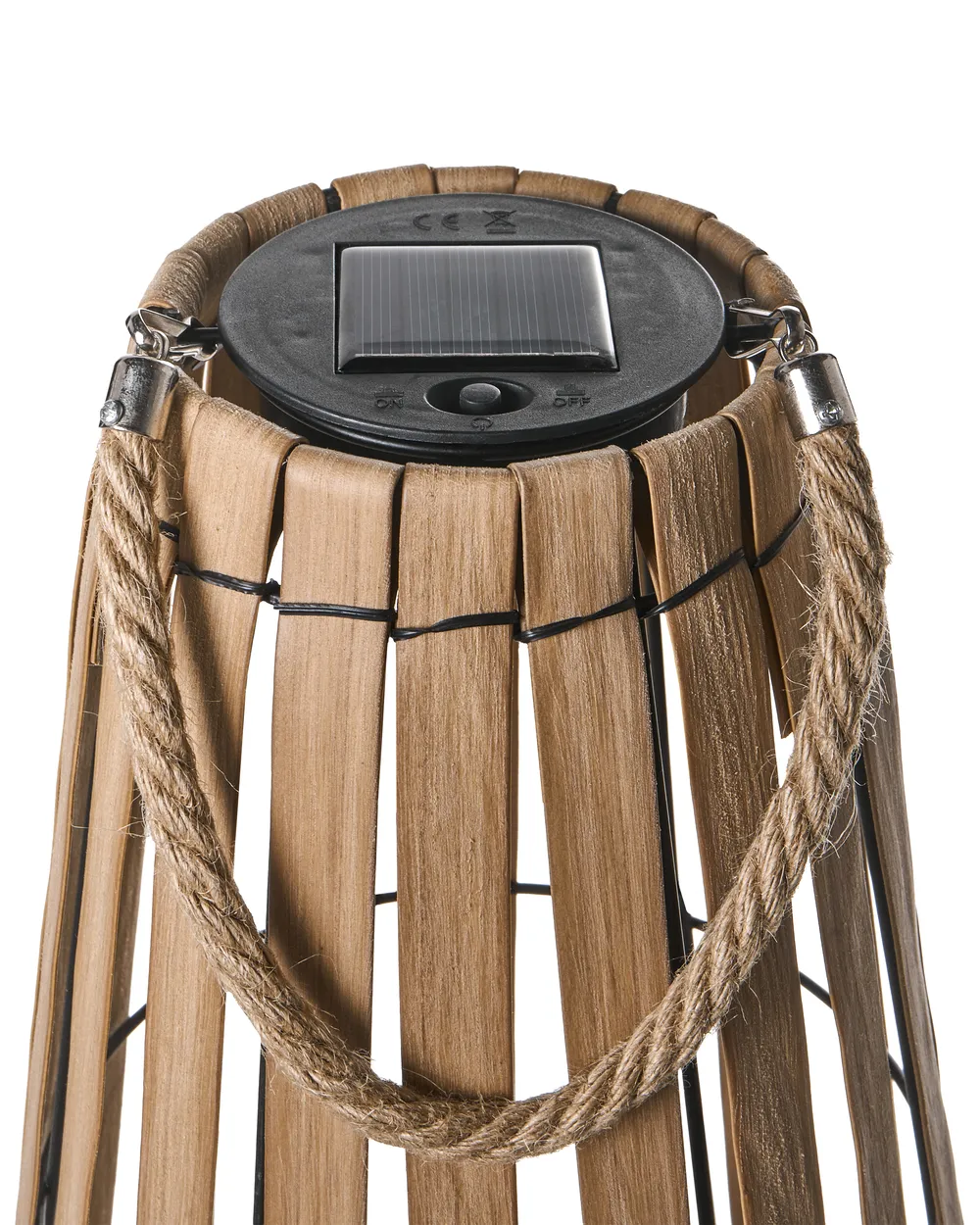 Solar Powered Lantern MATETSI 58 cm Light Brown_1042473