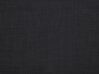 Cama con somier de poliéster negro/madera oscura 160 x 200 cm FITOU_709850