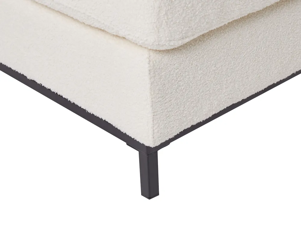 Corner Sofa 4 Seater OSLO Boucle White Left Hand_946682