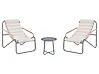 Ensemble de salon de jardin avec table 2 places PASTO Métal Gris foncé