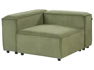 Modular Corner Sofa 2 Seater ARDAL with Ottoman Corduroy Green Left Hand_947422