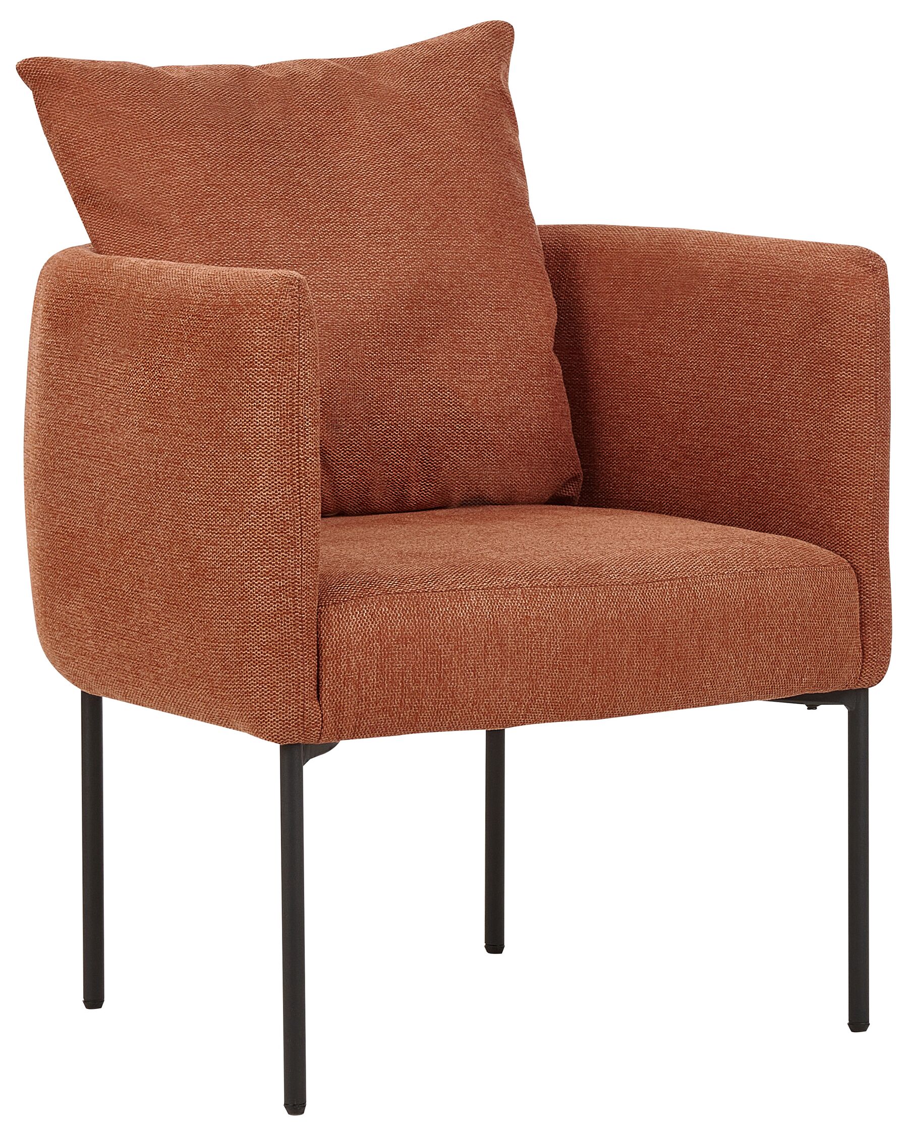 Fauteuil en lin synthétique marron doré MALMOS_931325