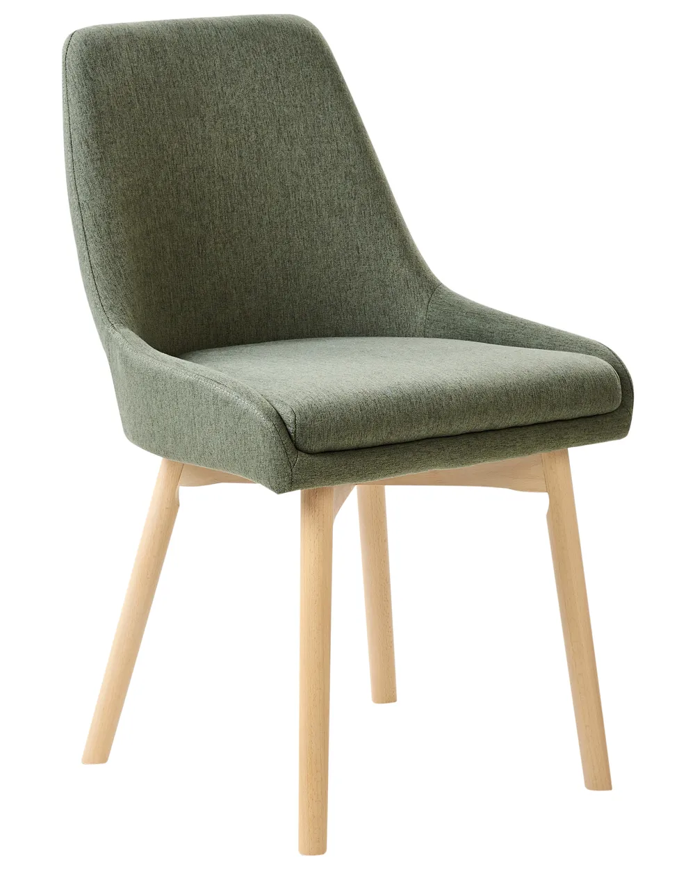 Set of 2 Dining Chairs MELFORT Fabric Dark Green_958195