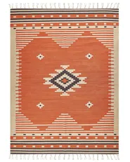 Rug GAVAR Orange 160 x 230 cm Kilim Cotton_869207