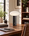 Wireless LED Table Lamp BUAYAN with Dimmer Metal Black