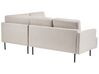 Left Hand 4 Seater Fabric Corner Sofa Beige BREDA_885872