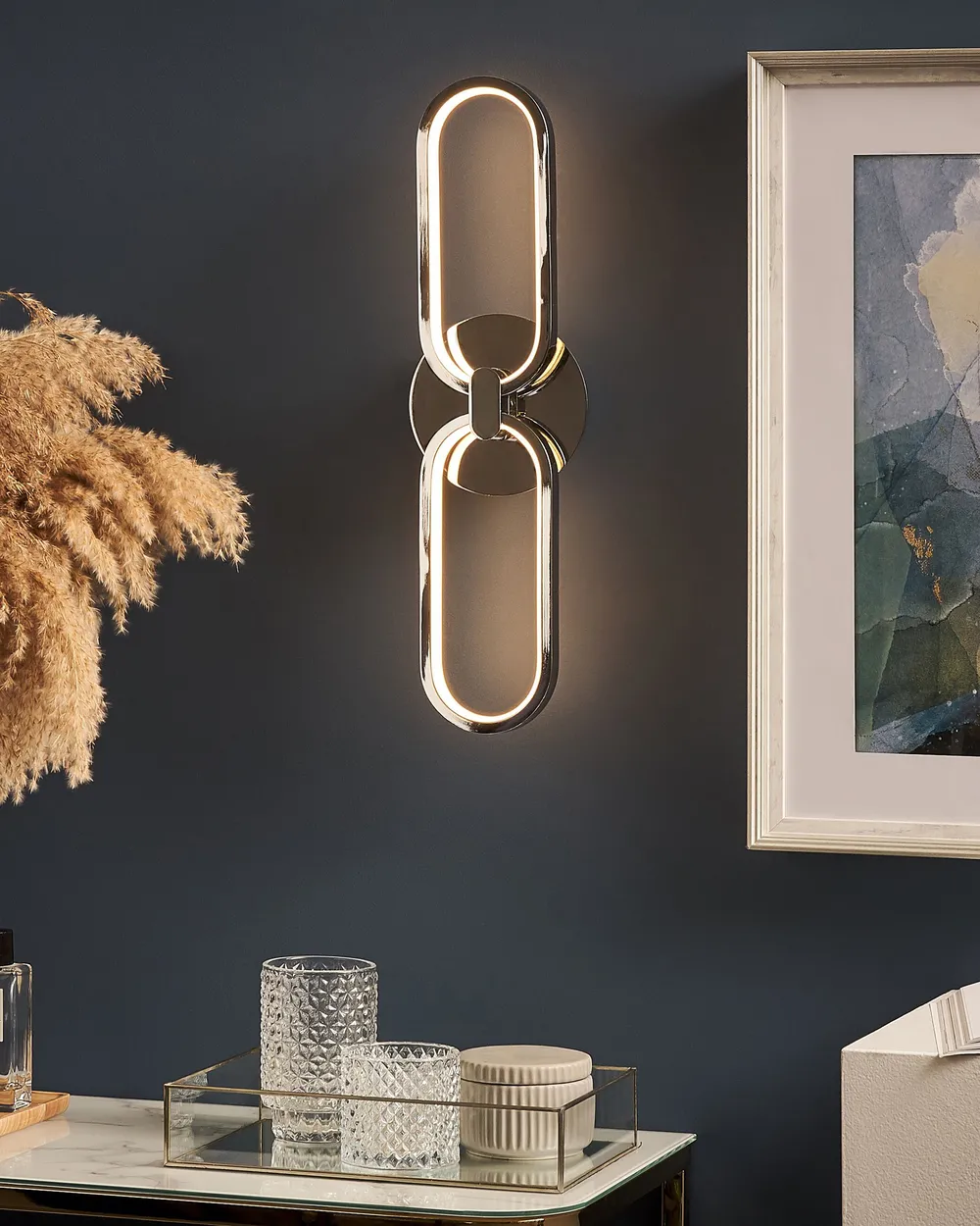 Lampa ścienna LED KRANG Metal Srebrny