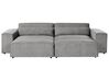 Canapé d'angle à droite modulable 2 places en tissu avec ottoman gris HELLNAR_911873
