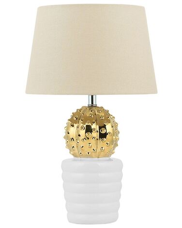 Table Lamp Gold and White VELISE