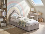 Kids Ottoman Bed GRISETOT Velvet Grey 90 x 200 cm (EU Single)_1053861