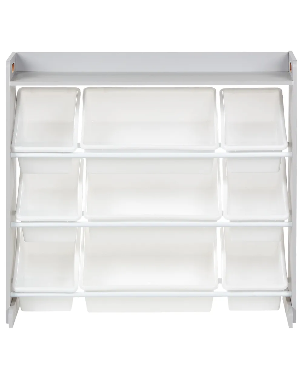 Shelf with 9 Storage Boxes COLLIE 78 cm Grey_963113