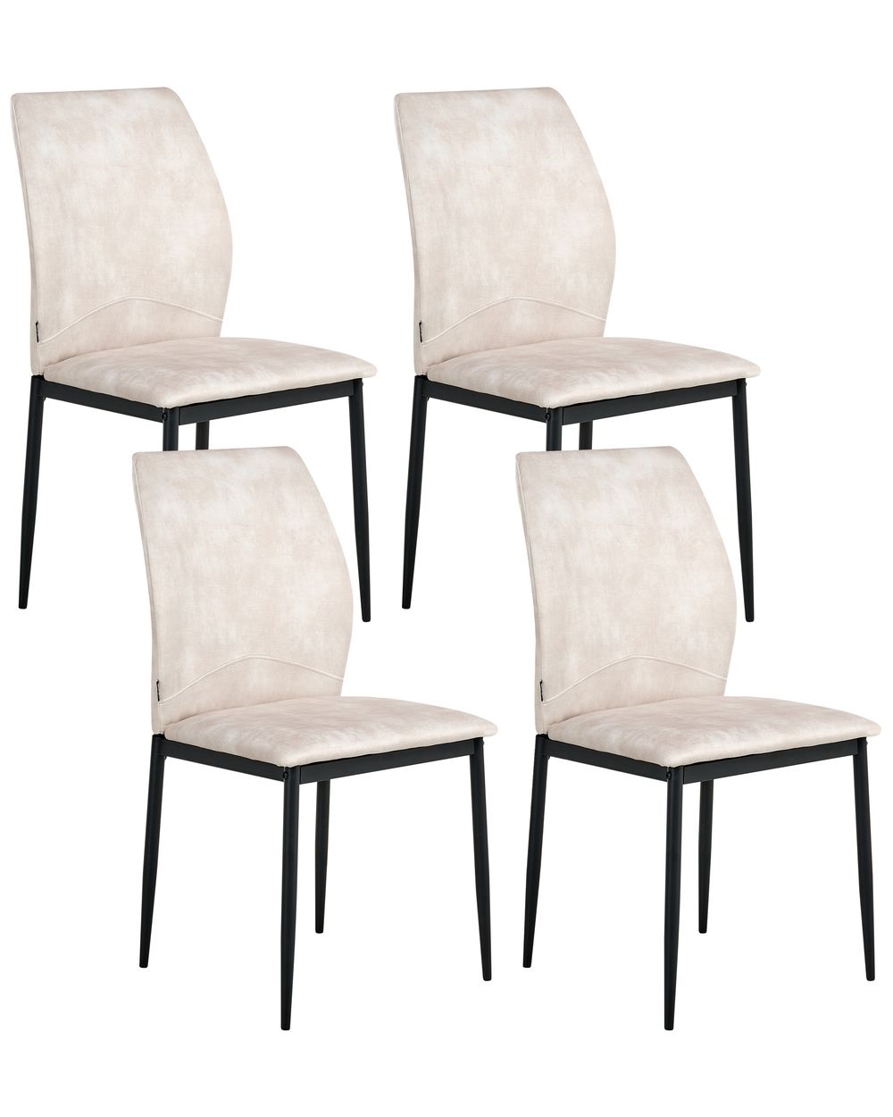 Set di 4 sedie da pranzo ROCHEPORT Tessuto Beige chiaro