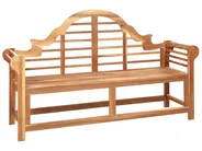 Garden Bench with Cushion MARLBORO 180 cm Acacia Wood Off-White_1153624