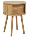 Round Bedside Table Light Wood SELAH_935544