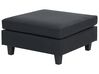 4 Seater Right Hand Modular Fabric Corner Sofa with Ottoman Black UNSTAD_924748