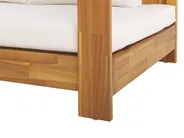 Garden Corner Sofa with Table 5 Seater MARETTIMO Certified Acacia Wood Off-White Right Hand_953847