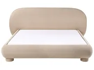 Bett mit Lattenrost Bouclé BAYEL 160 x 200 cm Taupe_1056374
