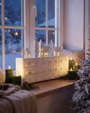 Christmas Decoration LED MUONIO 24 cm Advent Calendar White_939704