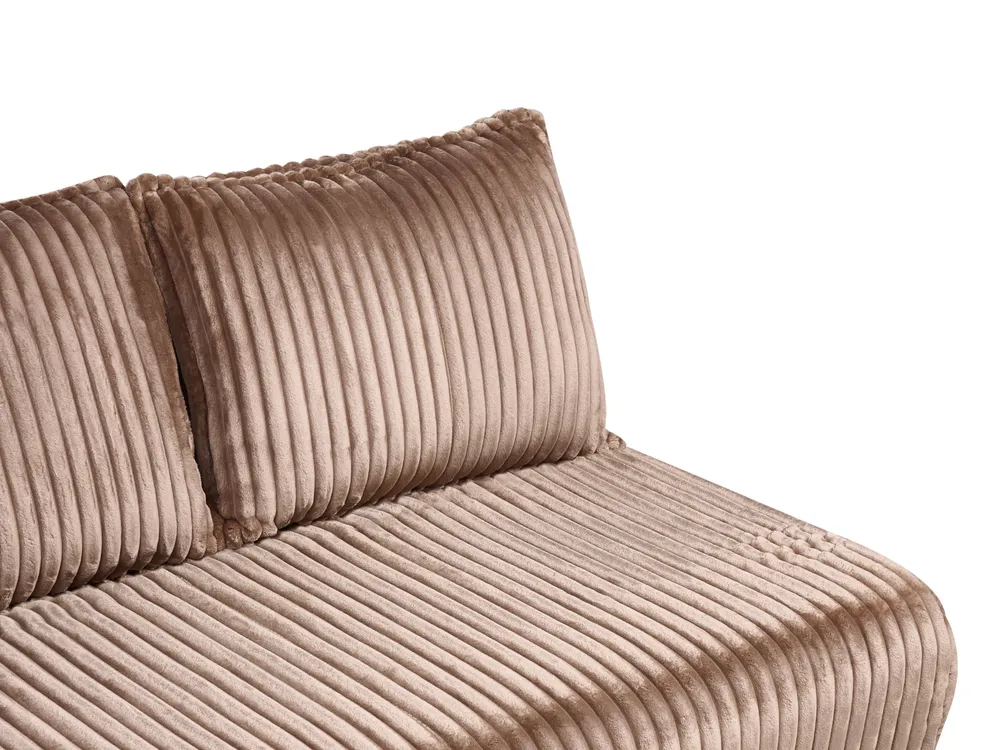 Sofa Bed 2 Seater ABISKO Corduroy Light Brown_1031105