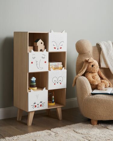 4 Tier Bookcase Light Wood TUPELO