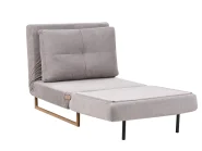 Single Sofa Bed JERSLEV Fabric Grey_1010085