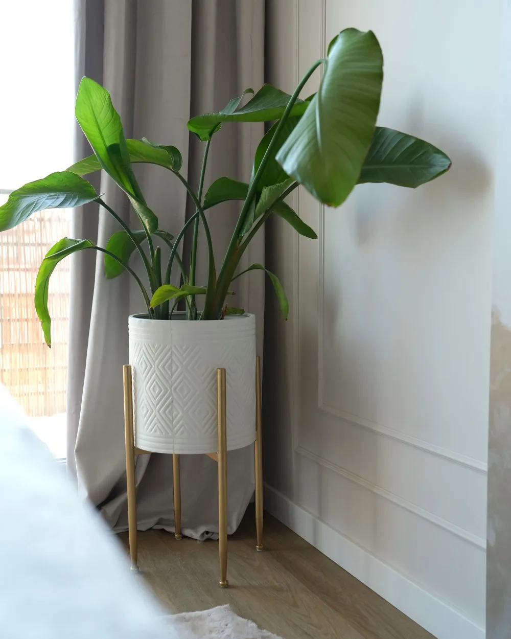 Blumentopf mit Beinen SOLDANELLA 35 cm Metall Weiss_1168030