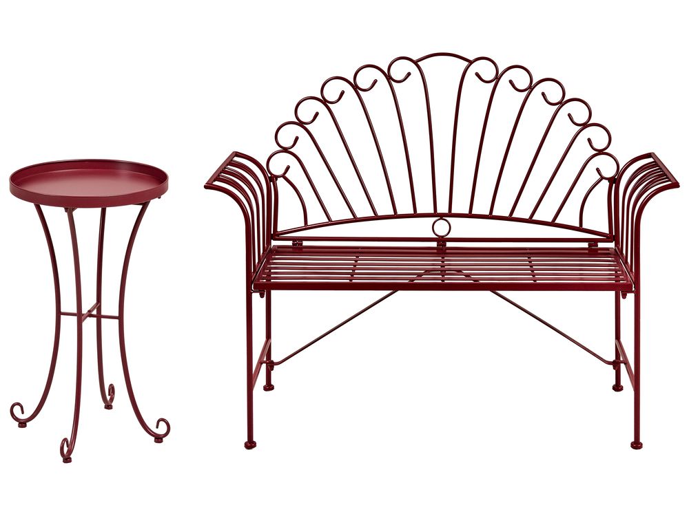 Set bistrot CAVINIA Metallo Bordeaux