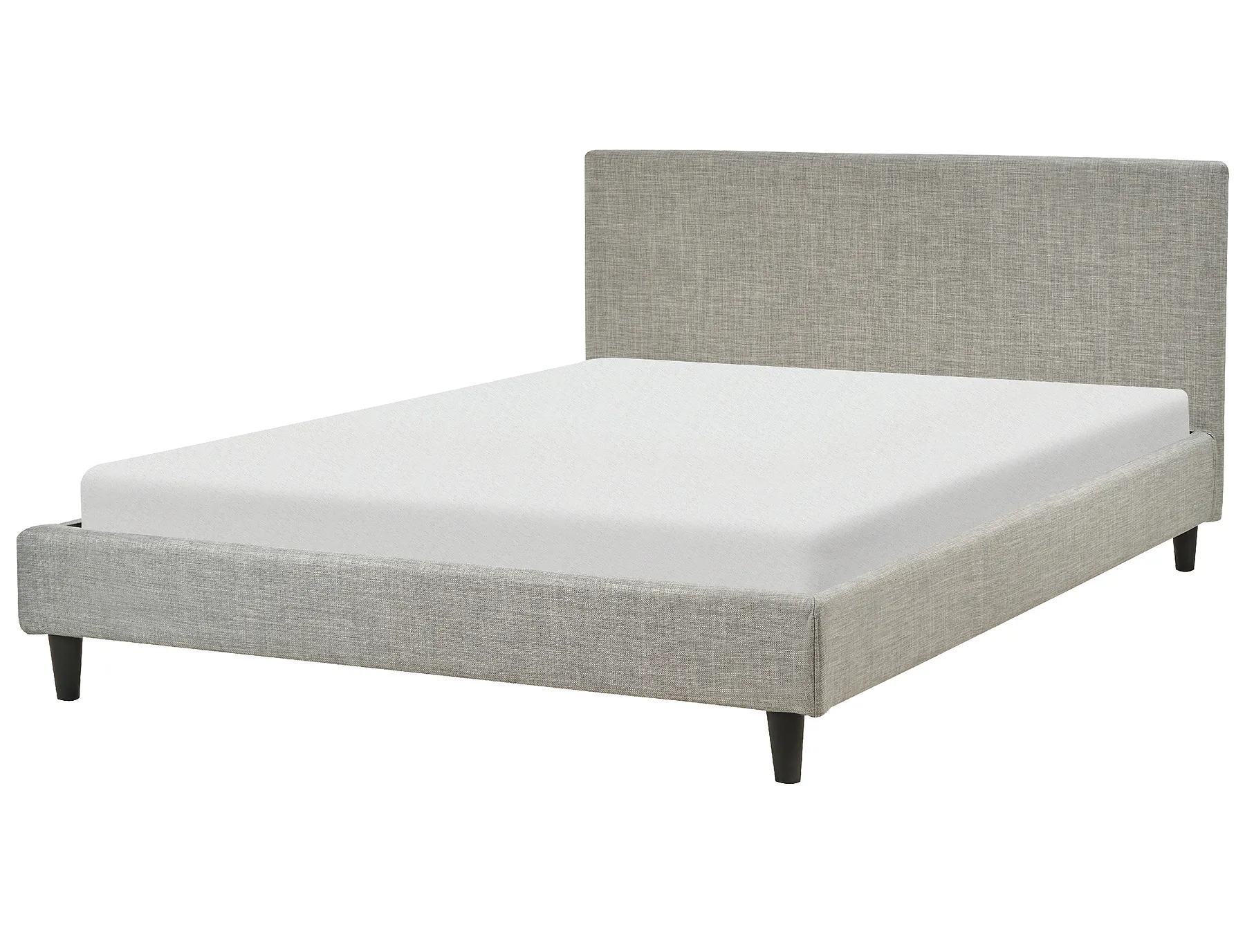 Lit avec sommier Tissu FITOU 140 x 200 cm Gris clair_875858
