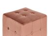 Pouf Samtstoff Pfirsich Rosa 36 x 36 cm WISCONSIN_926912