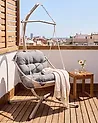 Sillón colgante con soporte ALGHERO Metal Gris