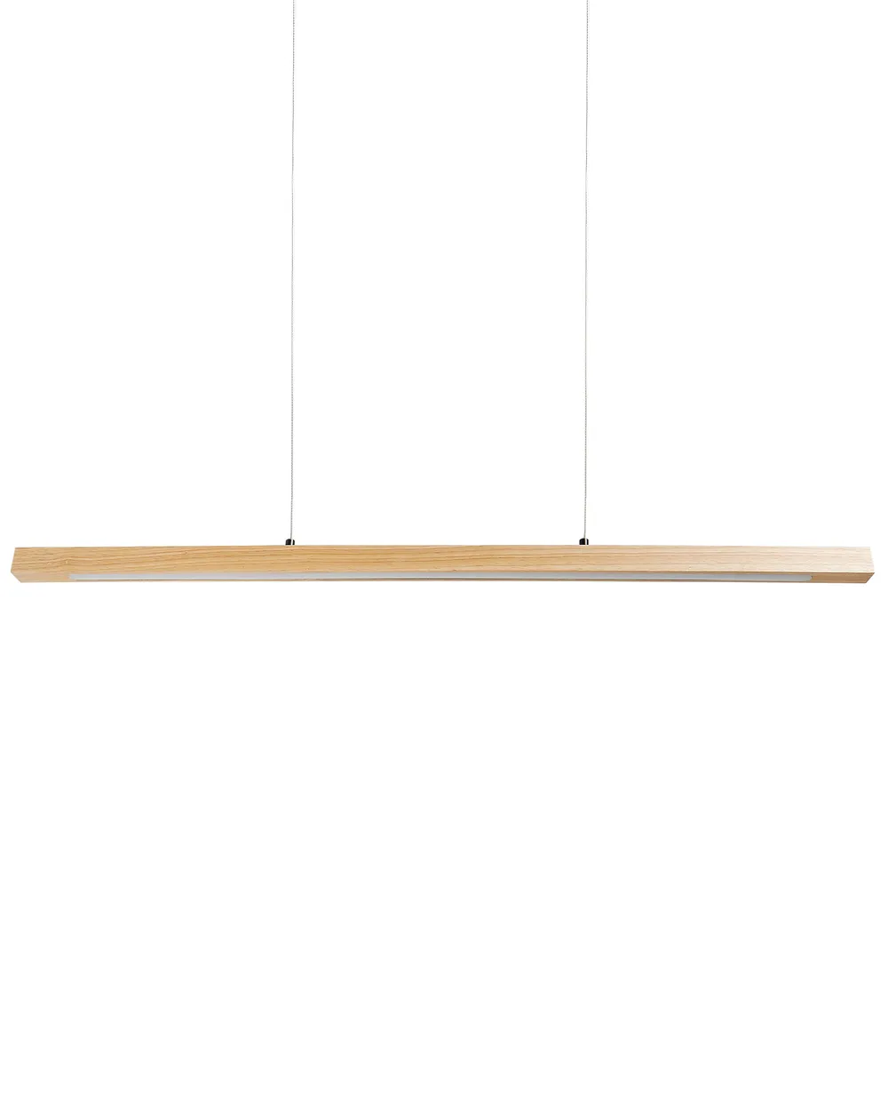 LED Pendant Lamp STEWARTS with Dimmer Oak Wood Light Brown_943210