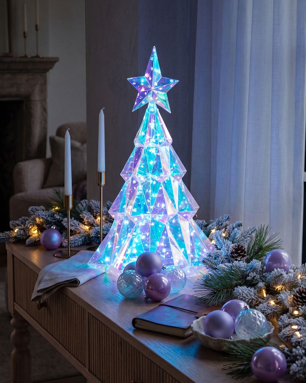 LED Decoration UNUKA 40 cm Christmas Tree Multicolour