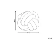 Poduszka dekoracyjna MALNI 19 x 19 cm Boucle Szary Jednolity_854828