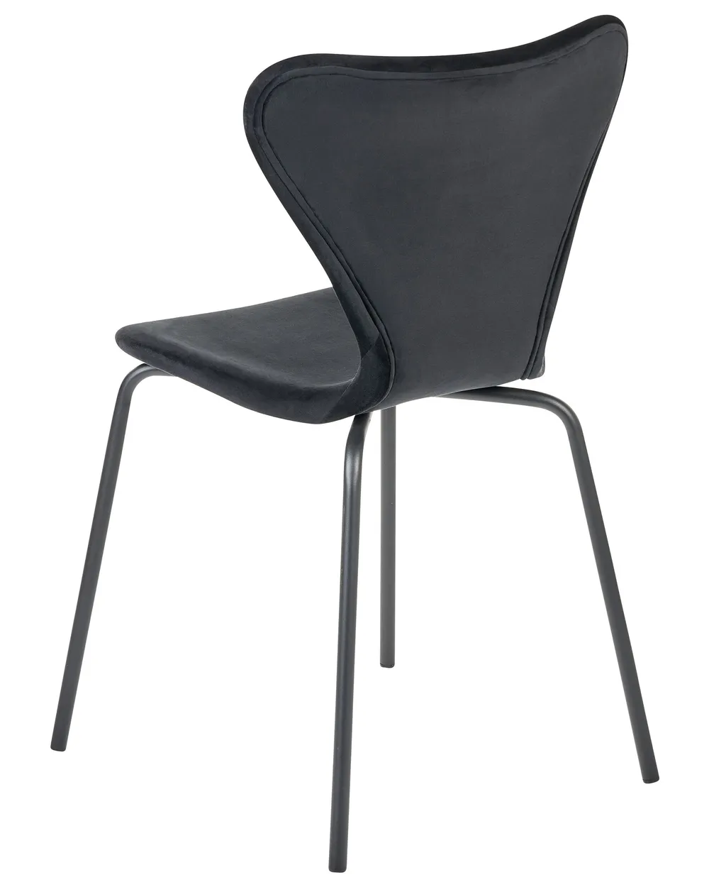 Set of 2 Dining Chairs BOONVILLE Velvet Black_862129
