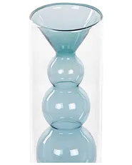 Wazon na kwiaty KALOCHI 27 cm Szkło Turkusowy_838041