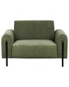 Fotel sztruksowy zielony ASKIM_918483