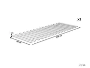 Estrado de cama com ripas 160 x 200 cm BLANZAC_1004426