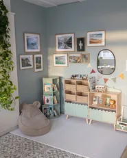 Rotating Bookshelf CANEY 94 cm Light Green_967328