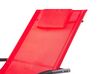 Steel Rocking Sun Lounger Red CARANO II_812638