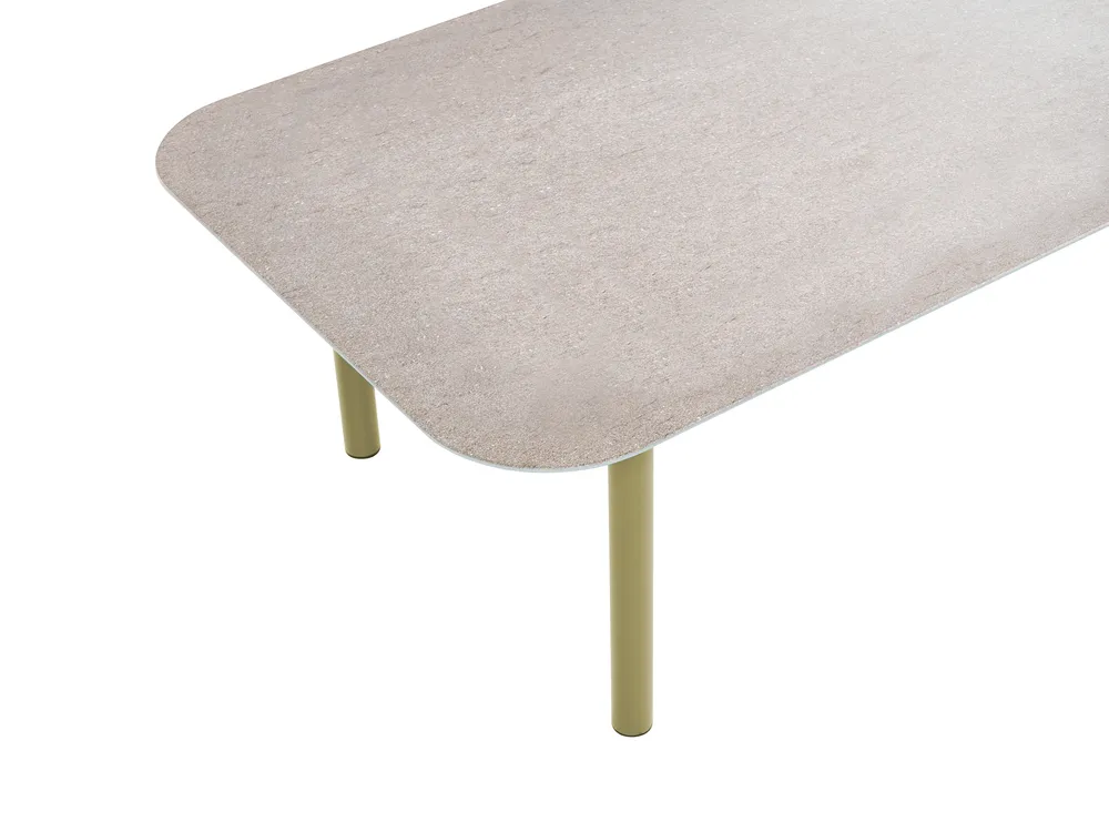 Sofa ogrodowa ze stolikiem dla 4 osób POLLINA Metal Zielony_1079020