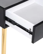 Toeletta con specchio e sgabello YVES LED Nero_845449