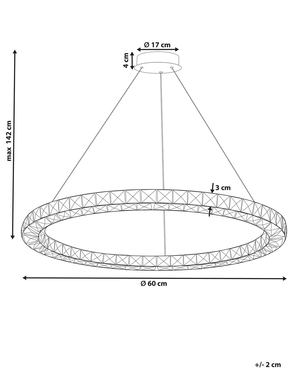 LED Pendant Lamp MAGAT Crystal Silver_824686