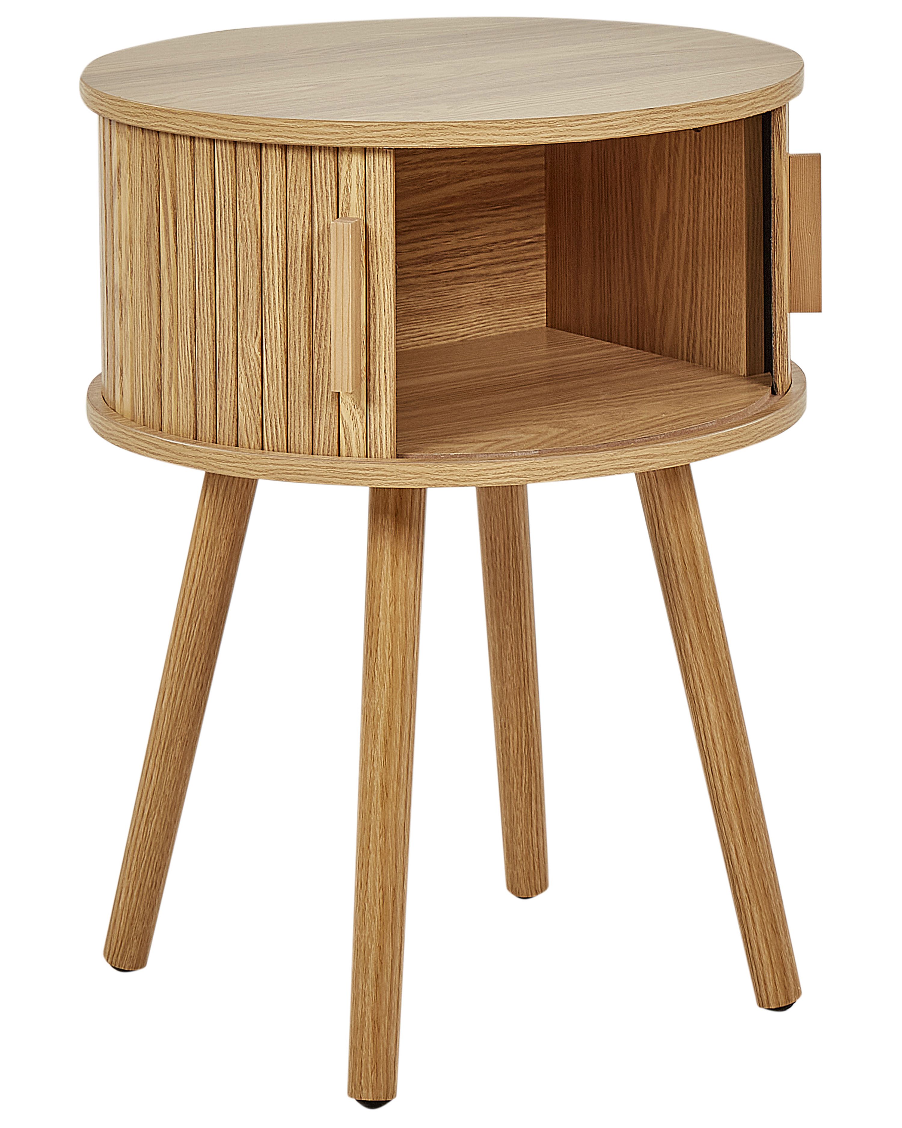 WEIDPHL Comodino Rotondo, Comodino con 3 Cassetti, Tavolino, Mobiletto Portaoggetti con Anta Scorrevole per Soggiorno, Camera da Letto, Bagno,Marrone WEIDPHL Comodino Rotondo, Comodino con 3 Cassetti, Tavolino, Mobiletto Portaoggetti con Anta Scorrevole per Soggiorno, Camera da Letto, Bagno,Marrone