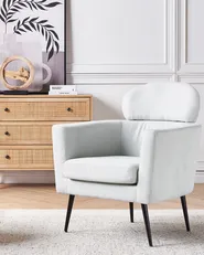 Armchair SOBY Fabric Light Grey_875212