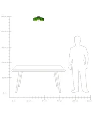 Ceiling Lamp LUGUSE Glass Green_987612
