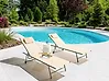 Lot de 2 transats SORONI Métal Beige